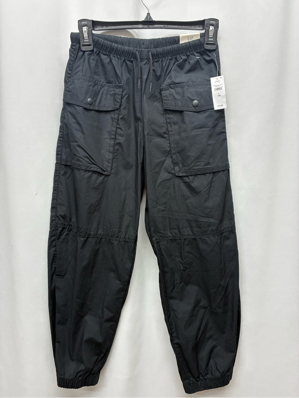 Gap Kids parachute pants size large 10 black utility girls pull on new with tags